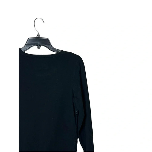 1641. ANTHROPOLOGIE ANGEL OF THE NORTH DOVIE LAYERED SWEATER BLACK/WHITE SIZE SM - Picture 9 of 11